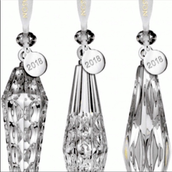 RETIRED CRYSTAL WATERFORD ORNAMENT SET